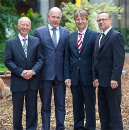 from left to right:  Knut E. Larsen, Frank Lattke, Stefan Winter, Pekka...